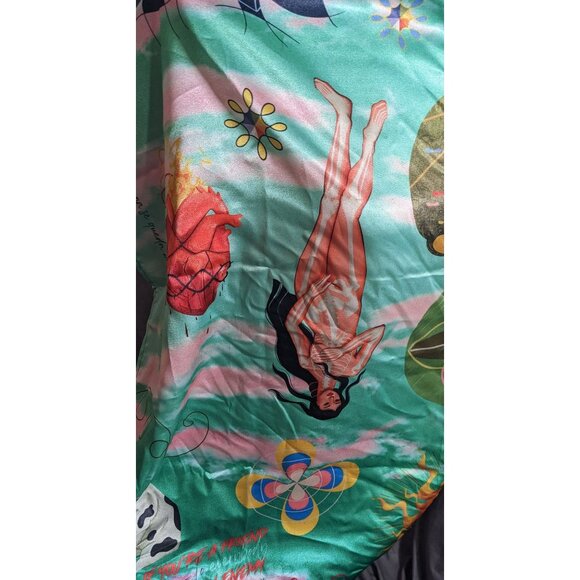 Brisato Studio Unique Green Art Icons Square Scarf - Picture 10 of 14